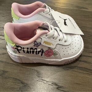 Puma‎ Cali Bouquet Floral Lace Up Toddler Girls Sneakers 4C NWT